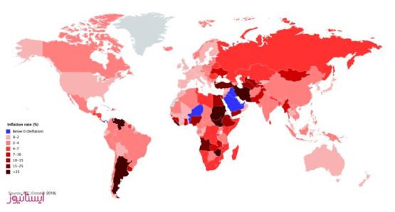 نرخ تورم در ایران حداقل ۴ برابر سایر کشورهای دنیا است